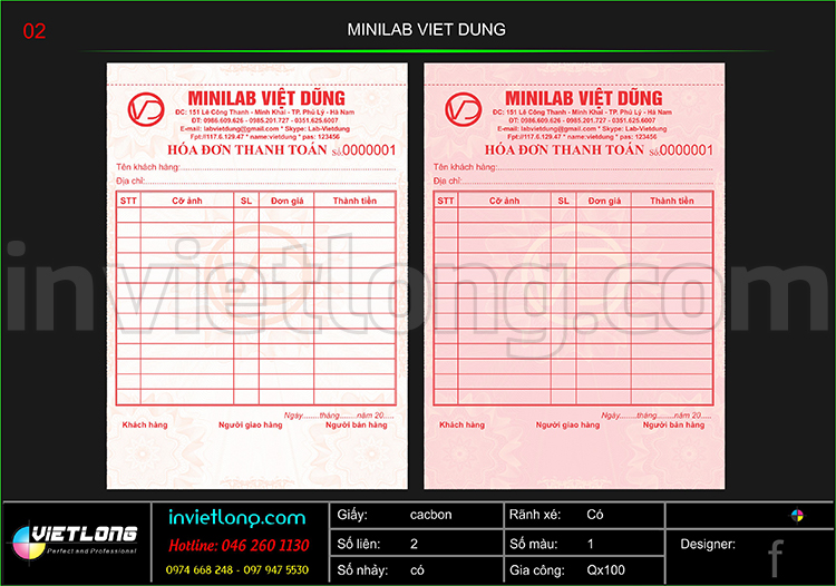 in hóa đơn giá rẻ Hà Nam